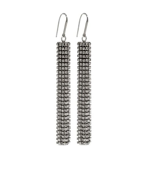 Isabel Marant White Ohrringe Mit Kristallen
