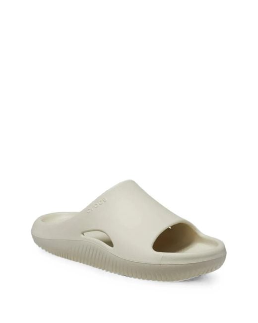 CROCSTM White Mellow U Logo-Embossed Slides