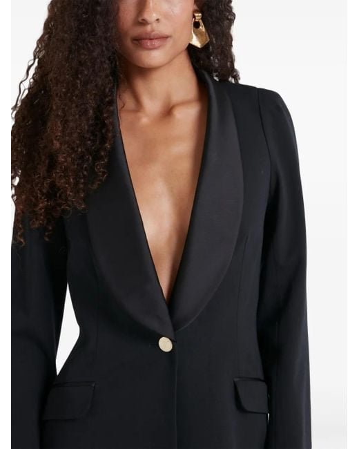 Temperley London Black Enzo Single-Breasted Coat