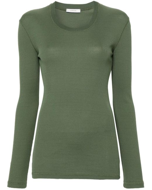 Lemaire Green Long-Sleeve T-Shirt