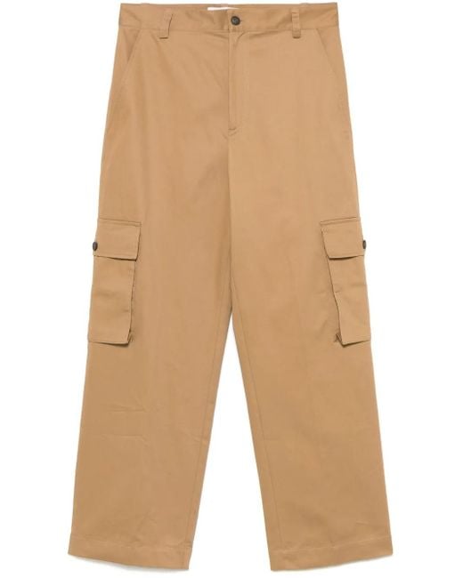 Maison Kitsuné Natural Cotton Cargo Pants for men
