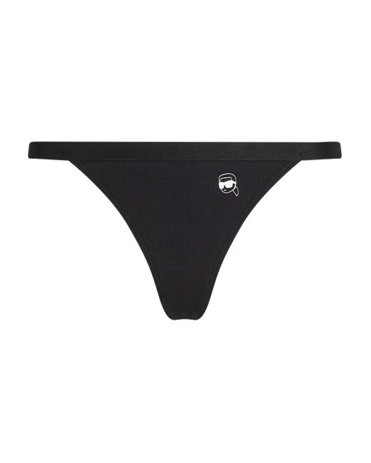 Karl Lagerfeld Ikon リブソング 3枚セット Black
