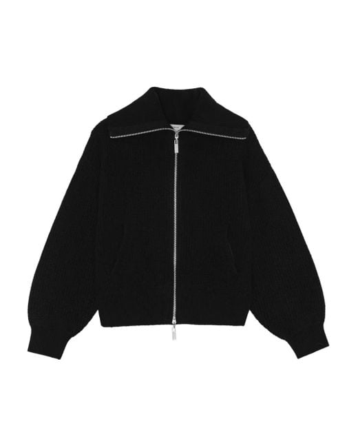 Remain リブ カーディガン Black
