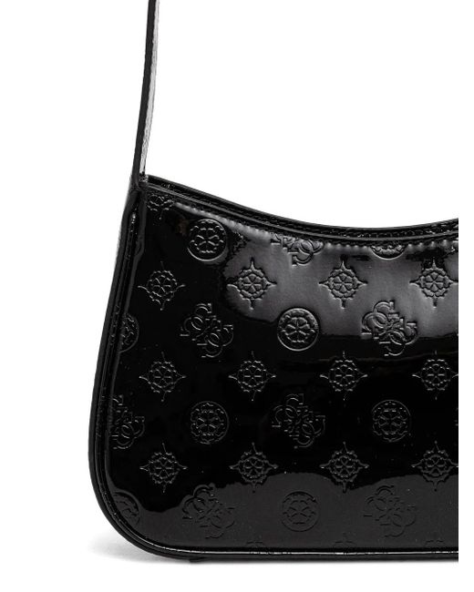 Guess Black Arnela Logo-Debossed Shoulder Bag