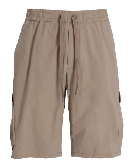 Boss Gray Cargo-Pocket Shorts for men