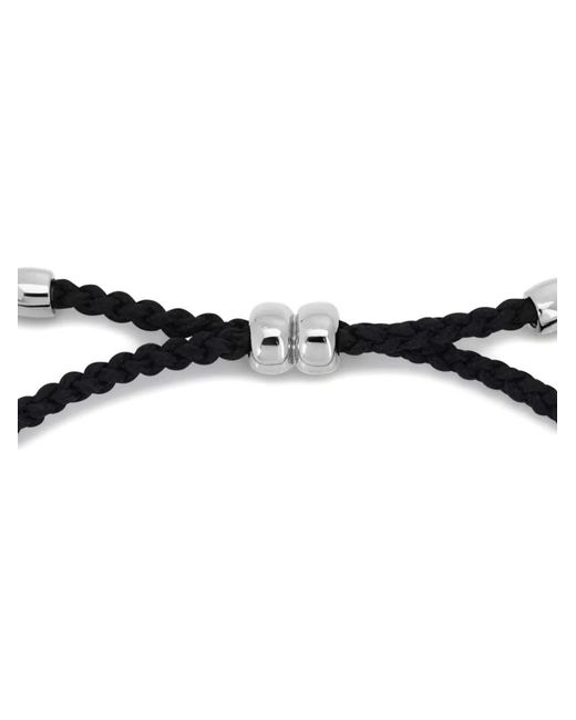 Monica Vinader White Solitaire Diamond Cord Bracelet