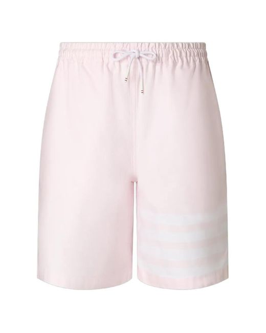 Thom Browne Pink Short Oxford À 4 Bandes Signature for men