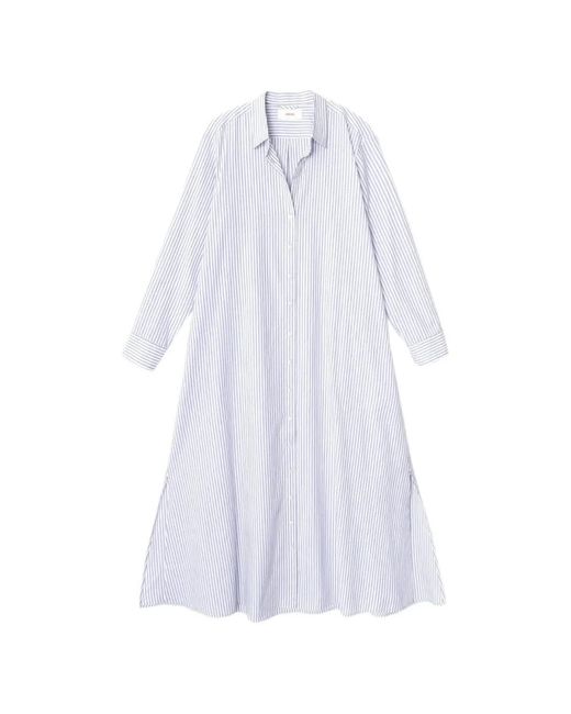 Xirena White Boden Striped Shirt Dress