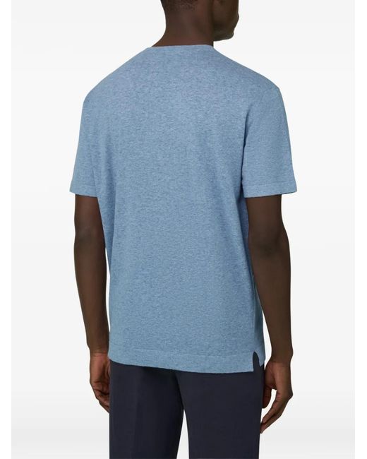 Boggi Blue Crew-Neck T-Shirt for men