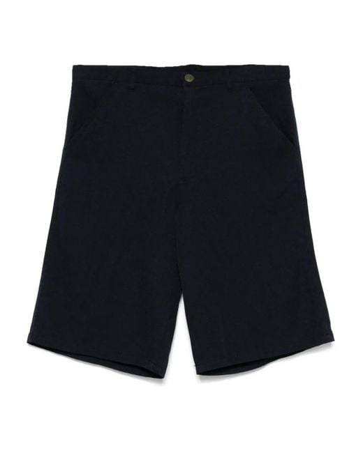 Comme des Garçons Blue Woven Shorts for men