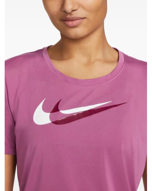 Nike Pink Dri-Fit Swoosh Running T-Shirt
