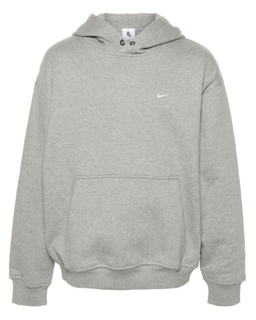 Nike Solo Swoosh Logo Hoodie In Gray For Men Lyst 2230