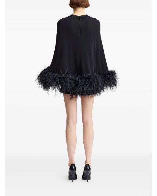 16Arlington Feather Trim Mini Dress in Black | Lyst UK