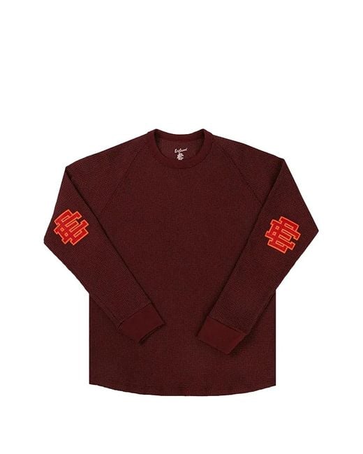 Eric Emanuel Red Ee Thermal Raglan-Sleeve Sweater for men