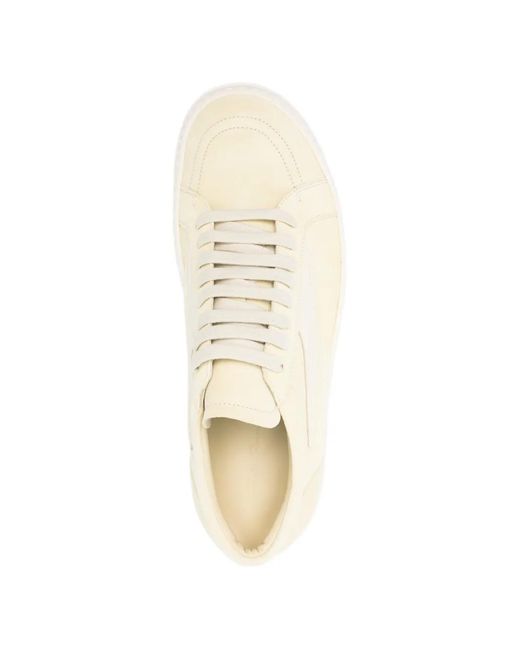 Rick Owens White Side Stripe Sneakers for men