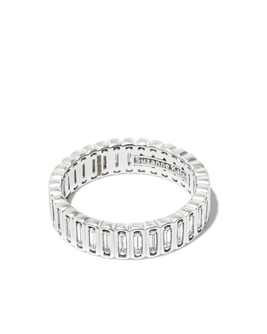 Suzanne Kalan White 18Kt Inlay Diamond Eternity Band Ring for men
