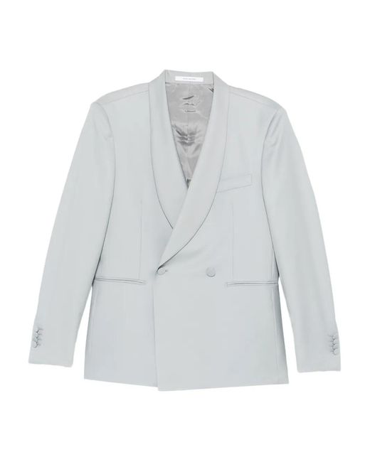Tagliatore Gray Merrill Double-Breasted Wool Blazer for men