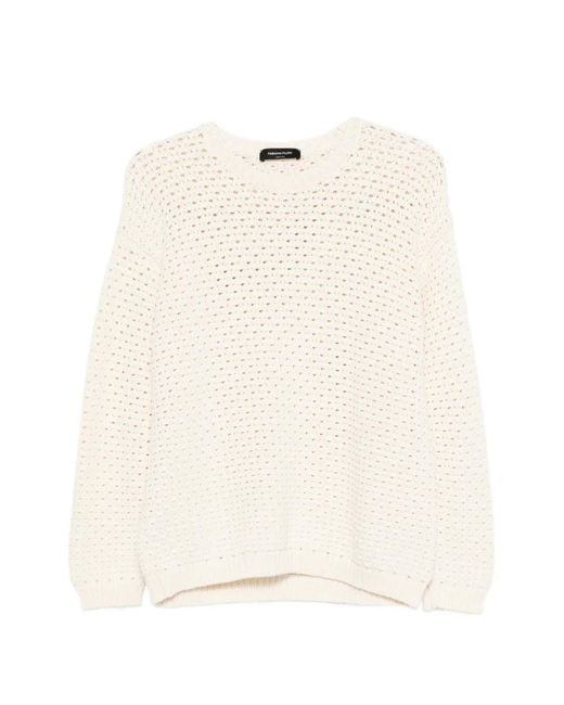 Fabiana Filippi Natural Round-Neck Sweater