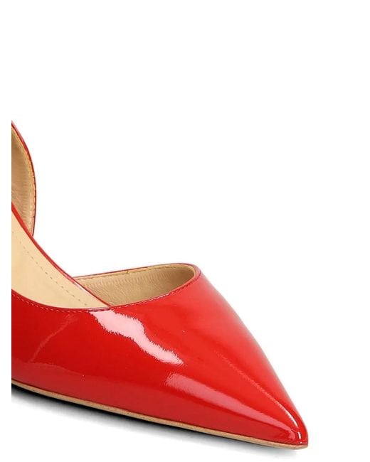 Fratelli Russo Red Escarpins En Cuir Verni À Bride Arrière