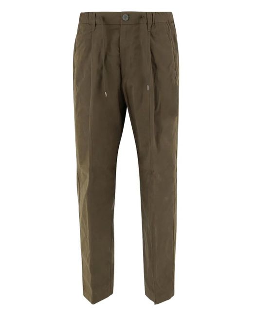 Herno Gray Pleated Drawstring Trousers for men