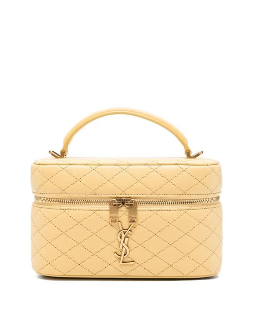 Saint Laurent Metallic Gaby Vanity Quilted Leather Shoulder Bag