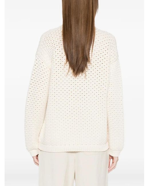 Fabiana Filippi Natural Round-Neck Sweater