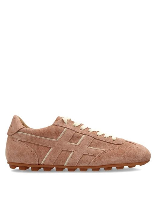 Hogan Brown Olympia H-Detail Leather Trainers