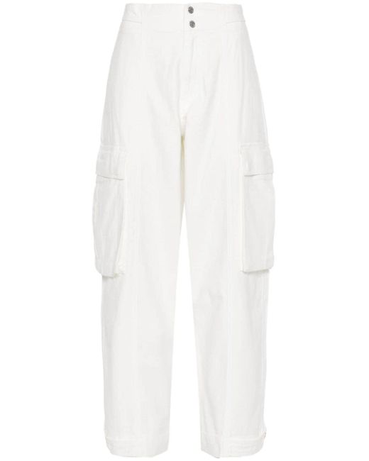 Pantalon ample à poches cargo FRAME en coloris White