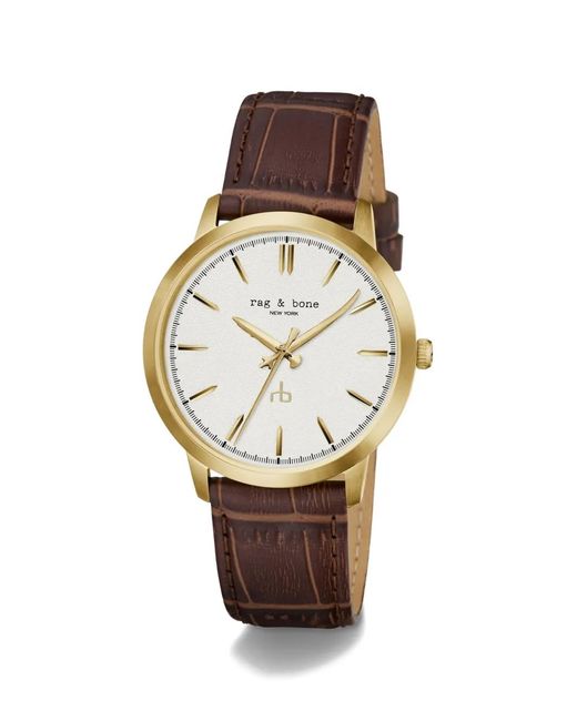 Rag & Bone White Manston 40Mm Watch for men