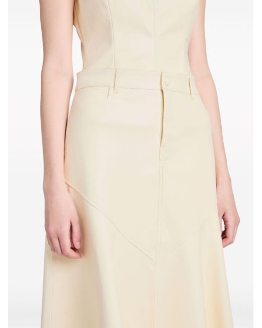 Proenza Schouler Natural Jesse Skirt In Faux Leather