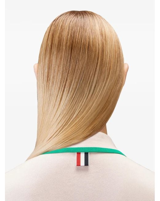 Thom Browne Pink Hector Intarsia 4-Bar Polo Top