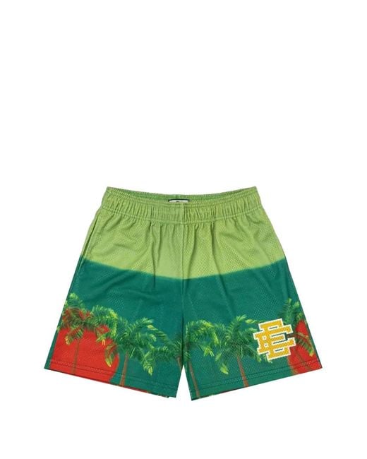 Eric Emanuel Green Palm Tree Basic Shorts for men