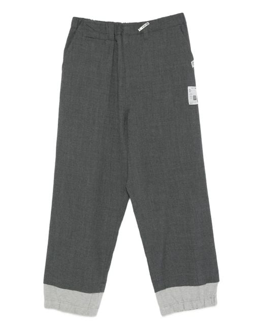 Maison Mihara Yasuhiro Broek Met Vlakken En Cuffs in het Gray voor heren