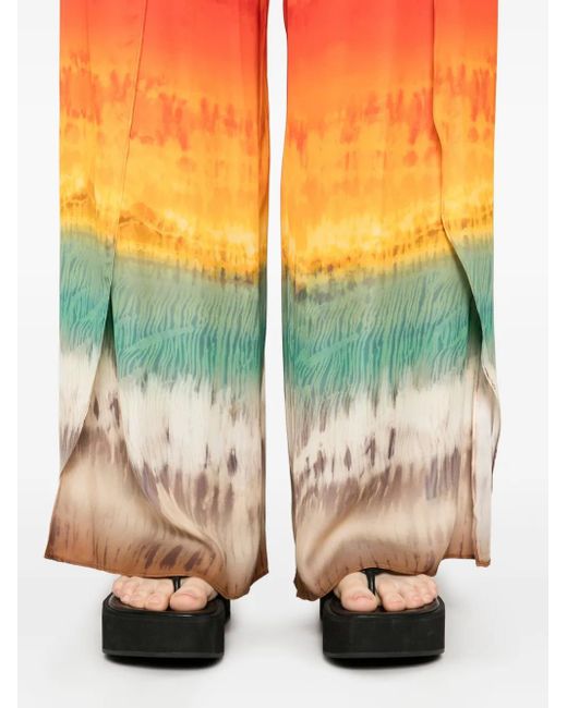 Alice + Olivia Multicolor Larissa Open Pleat Pant