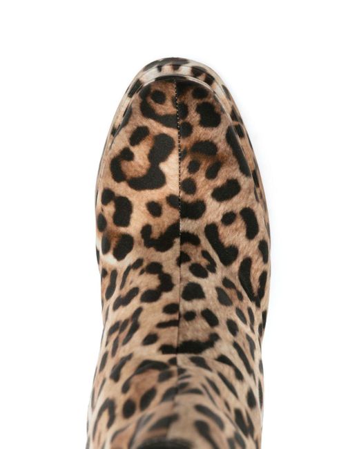 Bottines à plateforme imprimé léopard Roberto Cavalli en coloris Brown