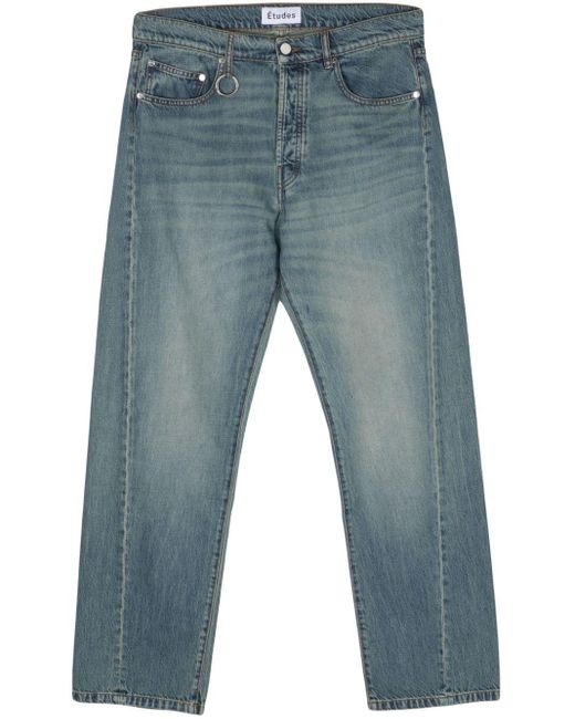 Etudes Studio Blue Side Mid-rise Straight-leg Jeans for men