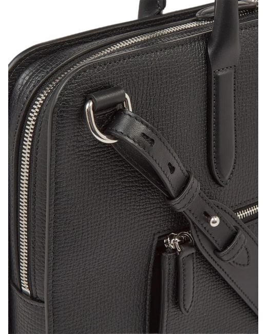 Smythson Black Ultra Slim Ludlow-Leather Briefcase