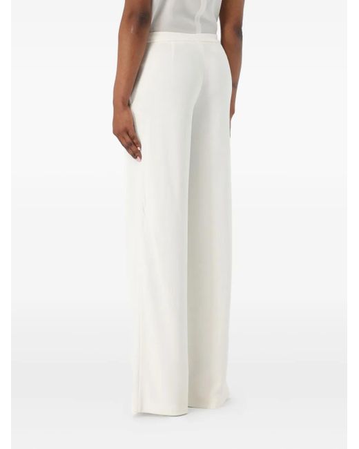 Emporio Armani White Button Trousers
