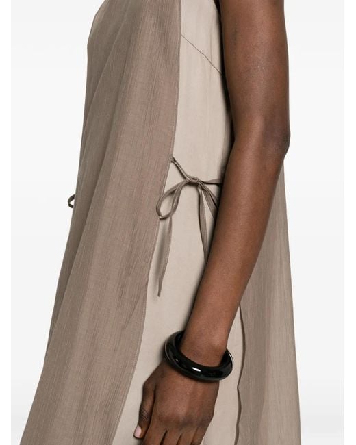 Viktoria Chan Natural Opame Tie Detail Dress