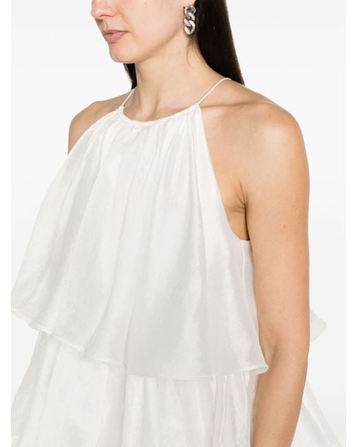 Aje. Mini-jurk Met Halternek in het White