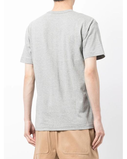 T-Shirt À Broderies COMME DES GARÇONS PLAY pour homme en coloris Gray