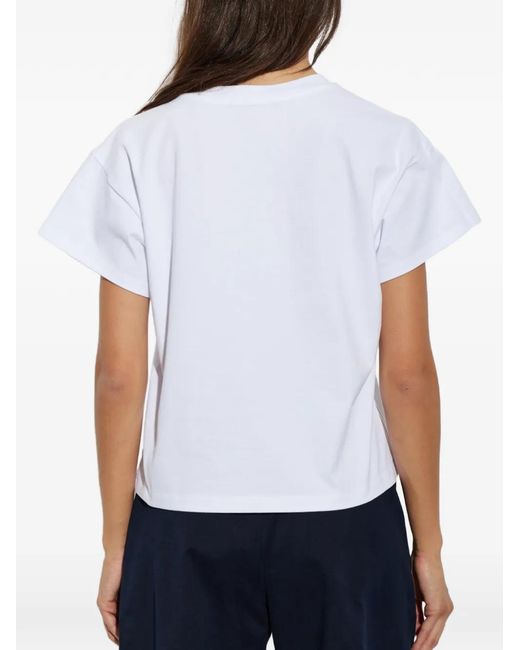 Rag & Bone White Openwork-Trim T-Shirt