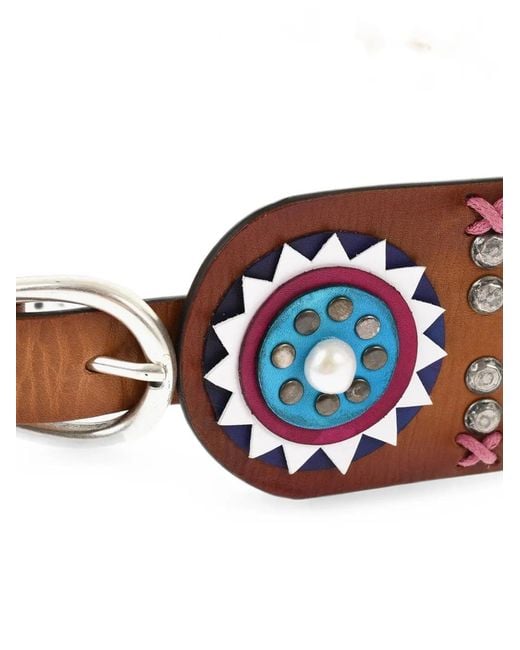 DSquared² Pink Stud-Embellished Belt