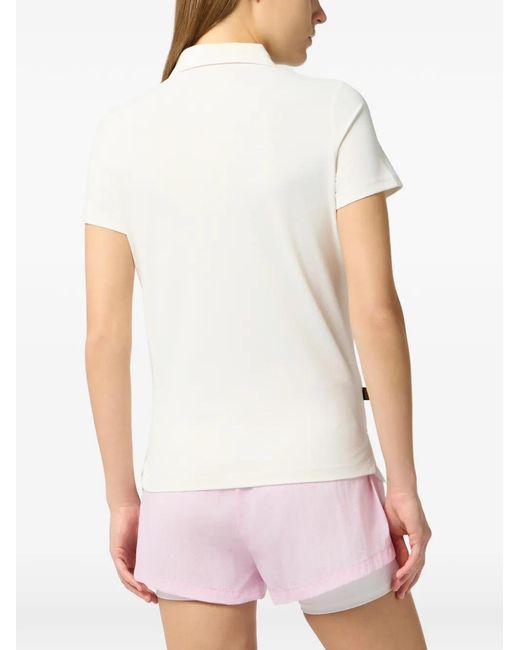 Philipp Plein White Polo À Logo Imprimé