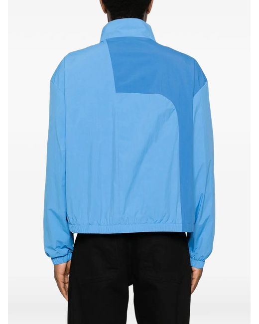 Arte' Blue Veste Curve À Design Colour Block for men