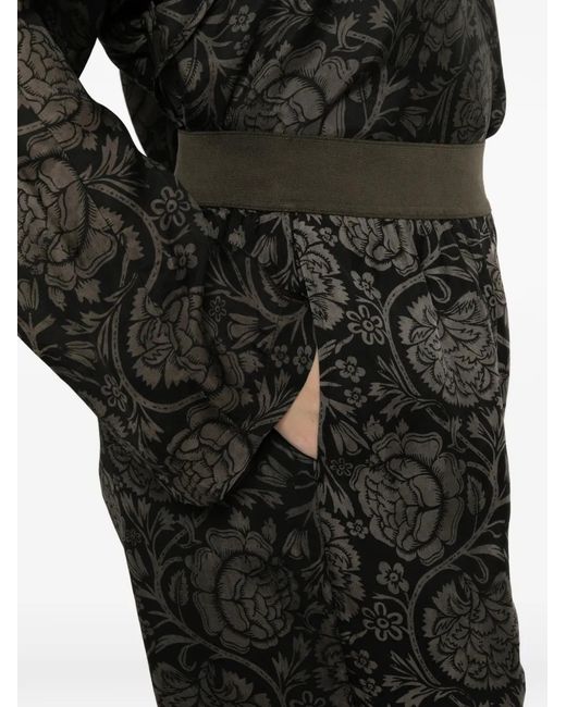 Uma Wang Gray Palmer Floral Trousers