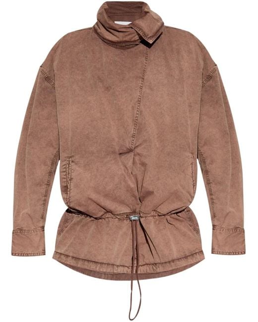 The Attico Brown Drawstring Bomber Jacket