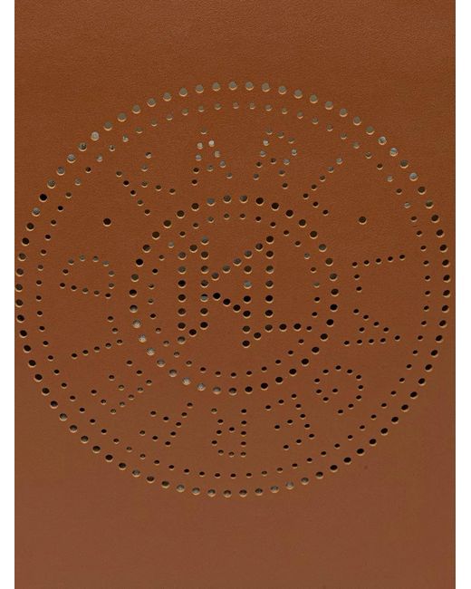 Karl Lagerfeld Brown Perforated-Logo Tote Bag