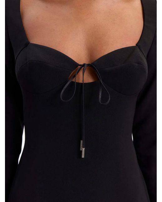 16Arlington Black Odette Midi Dress