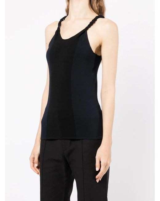 Dion Lee Black Rope-Detail Tank Top